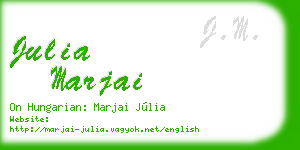 julia marjai business card